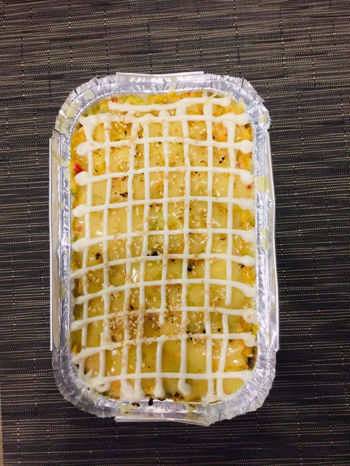 Baked sushi tray fresh from Classic Sushi Food House